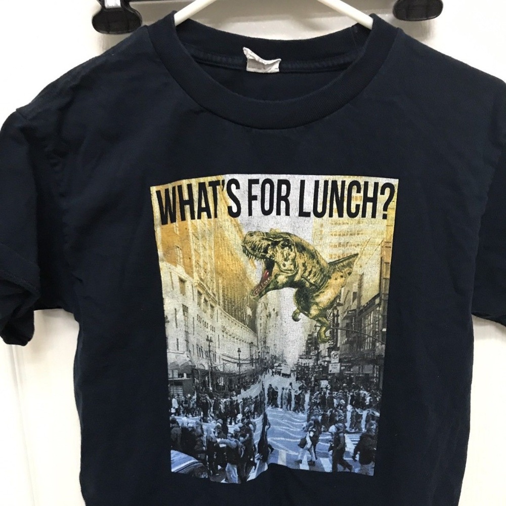 "What for Lunch" Black Funny Godzilla TShirt